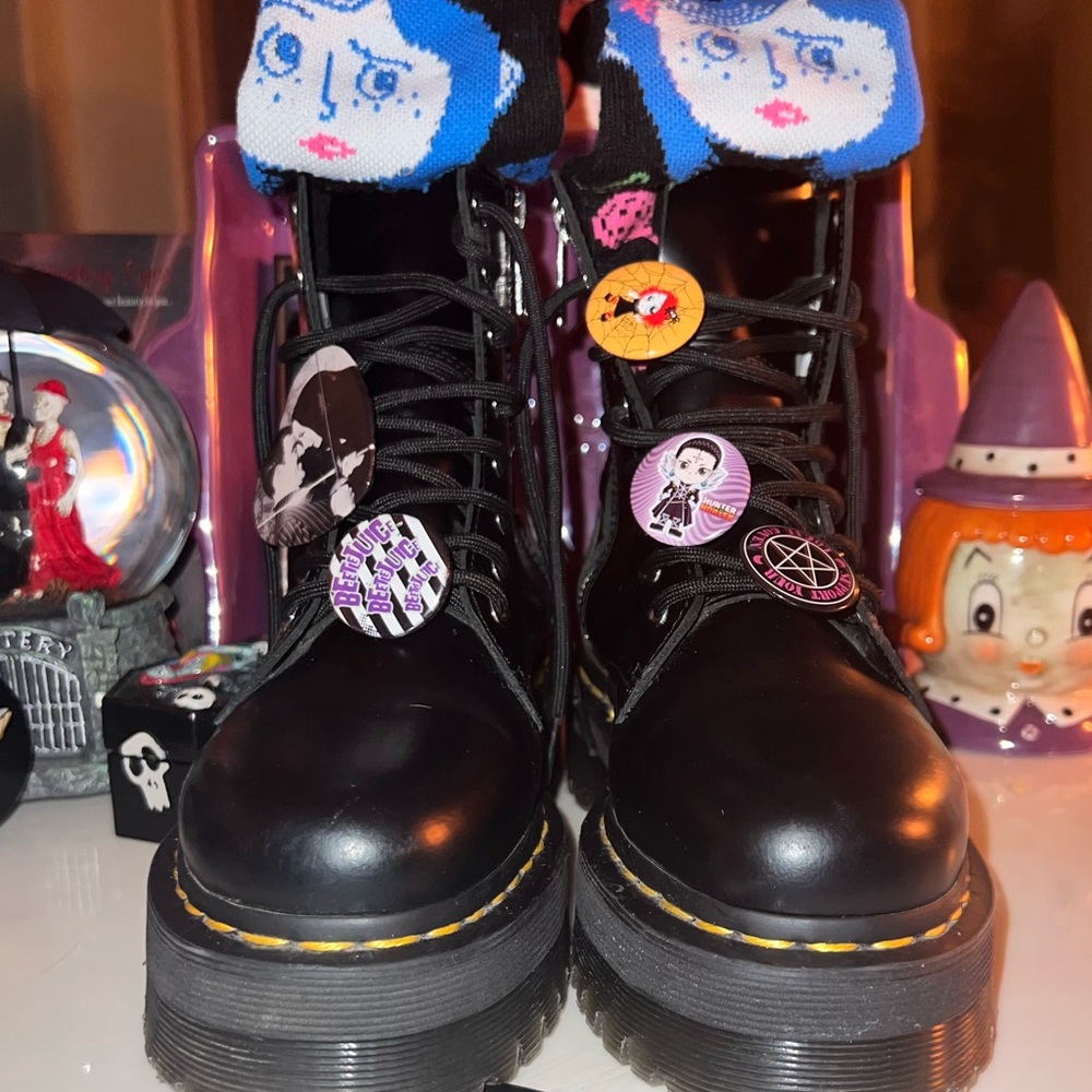 Authentic Hello Kitty Dr Marten Platform boots! Dollskill